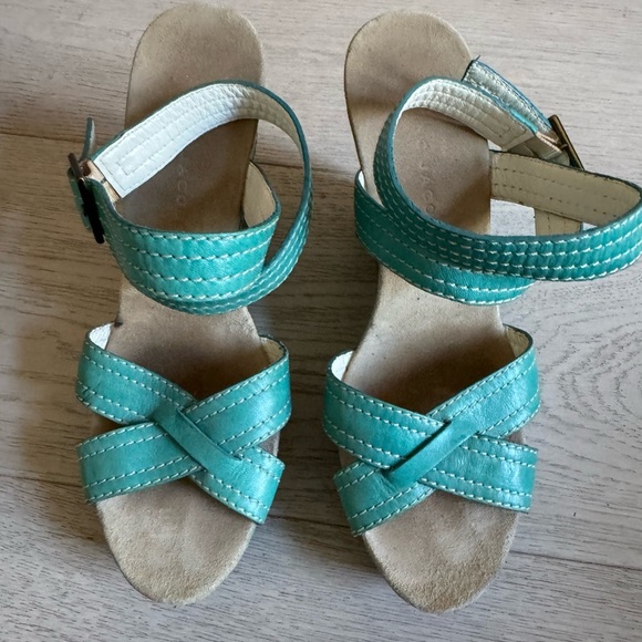 Marc Jacobs Wedge Sandals color- Lagoon size 38 (US 7) - Picture 3 of 16